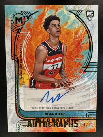 2025 Topps Chrome Will Riley #TAIR-WR Auto Issue Rookies Green Refractor /10 RC Wizards