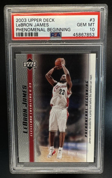 2003-04 Upper Deck LeBron James Phenomenal Beginning #3 RC Cavaliers PSA 10