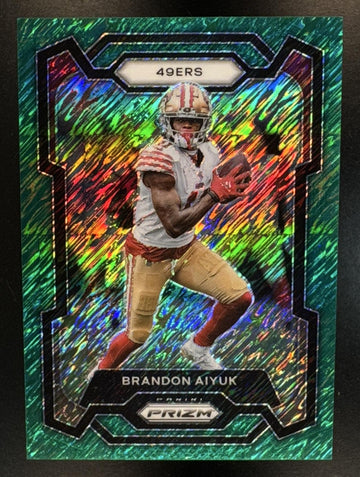 2023 Panini Prizm FOTL Brandon Aiyuk #265 Green Shimmer Prizm /5 49ers