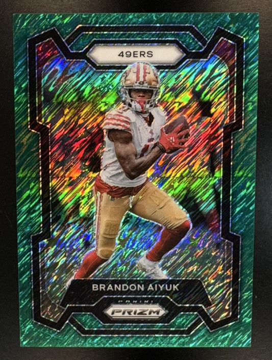 2023 Panini Prizm FOTL Brandon Aiyuk #265 Green Shimmer Prizm /5 49ers