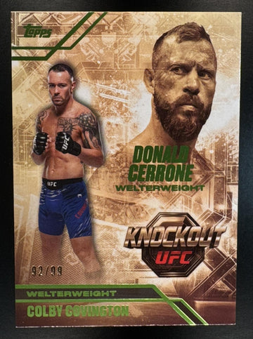 2026 Topps Knockout UFC Cerrone Covington #OS-25 Octagon Successors Green /99
