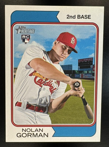 2023 Topps Heritage Nolan Gorman #19 RC Cardinals