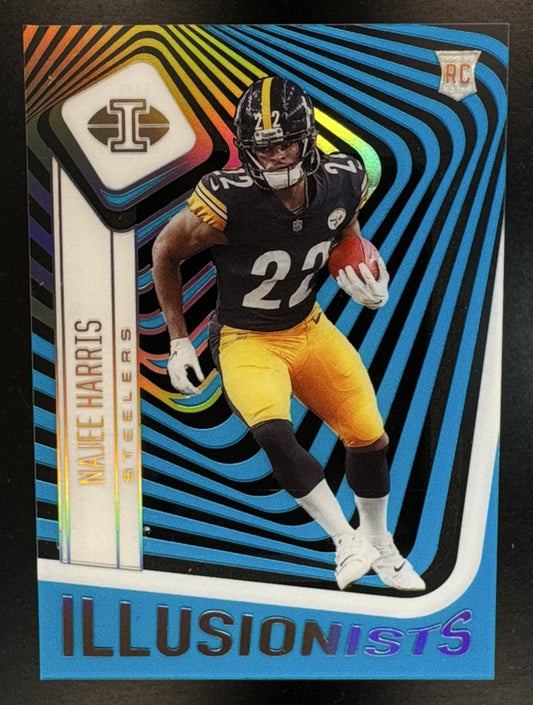2021 Panini Illusions Najee Harris #ILL-18 Illusionists Light Blue /299 RC Steelers