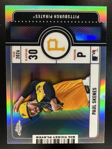 2026 Topps Chrome Paul Skenes #BTP-14 Big Ticket Players Pirates