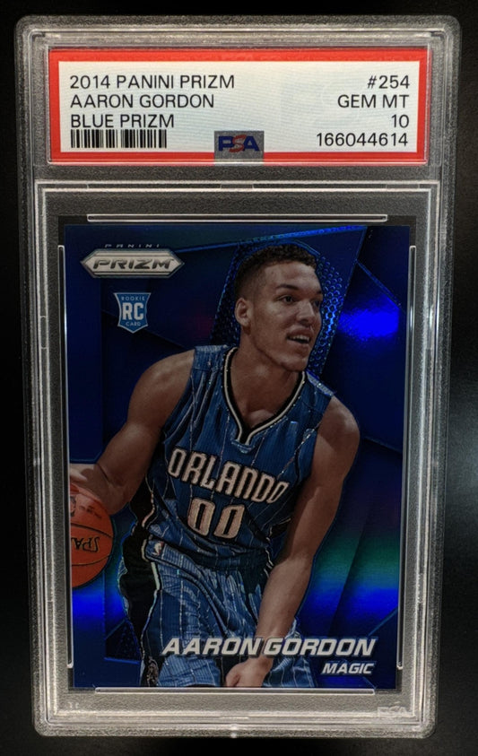 2014-15 Panini Prizm Aaron Gordon #254 Prizms Blue 60/99 RC Magic PSA 10