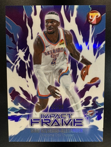 2025 Topps Pristine Shai Gilgeous-Alexander Impact Frame Purple Refractor /99
