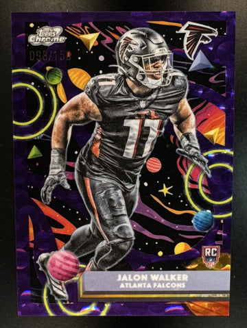 2025 Topps Cosmic Chrome Jalon Walker #104 Purple Nebula Refractor /150 RC Falcons