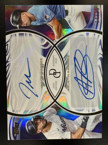 2026 Topps Dynamic Duals Agustin Ramirez Jakob Marsee #18-A Auto Blue /25 Marlins