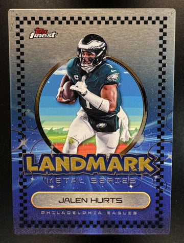 2025 Topps Finest Jalen Hurts #LMS-12 Landmark Metal Series Eagles