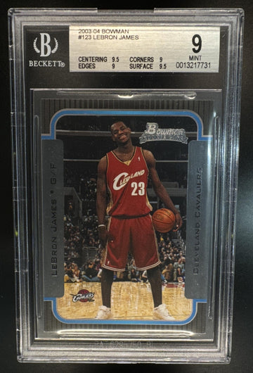 2003-04 Bowman Rookies & Stars LeBron James #123 RC Cavaliers BGS 9