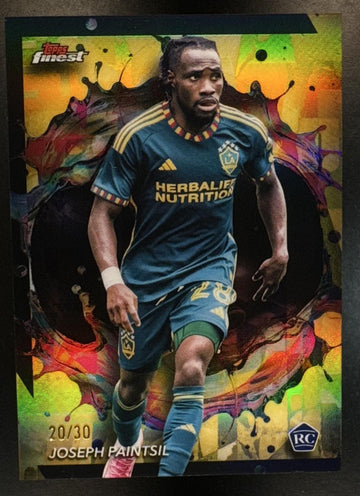2024 Topps Finest MLS Joseph Paintsil #294 Gold Refractor 20/30 Rare RC Galaxy