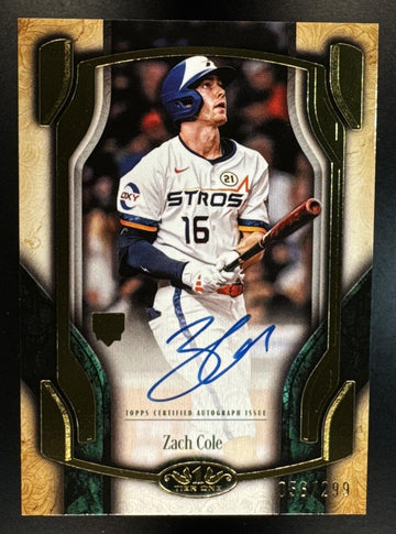 2026 Topps Tier One Zach Cole #BOA-ZC Break Out Auto 56/299 RC Astros