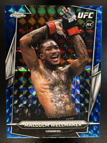 2026 Topps Chrome UFC Malcolm Wellmaker #118 Blue Geometric Refractor 2/99 RC