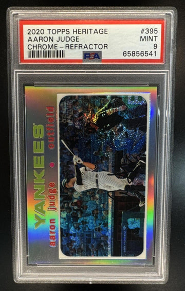 2020 Topps Heritage Aaron Judge #THC-395 Chrome Refractor /571 Yankees PSA 9