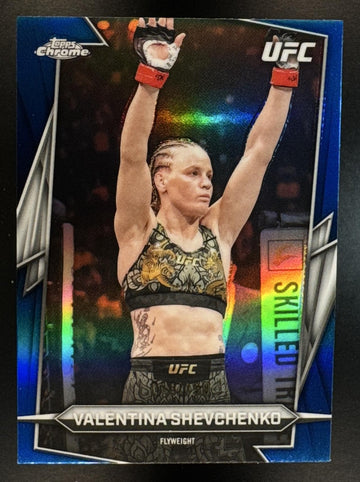 2026 Topps Chrome UFC Valentina Shevchenko #3 Blue Refractor /150