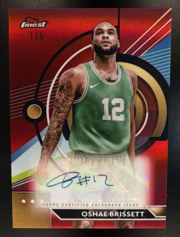 2023-24 Topps Finest Oshae Brissett #FA-OB Auto Red Refractor 1/5 Celtics