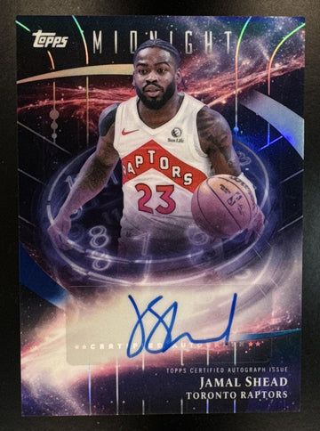 2025-26 Topps Midnight Jamal Shead #SM-JS Stroke of Auto Raptors