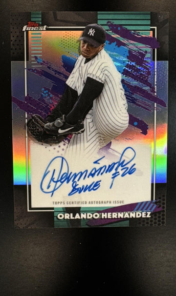 2026 Topps Finest Orlando Hernandez #FA-OH Auto Refractor Yankees