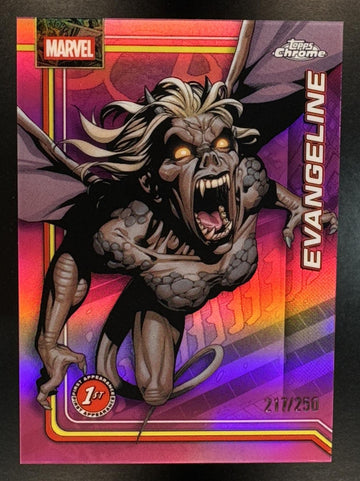 2026 Topps Chrome Marvel Comics Evangeline #117 Pink Refractor 217/250 RC