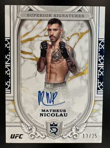 2024 Topps Royalty UFC Matheus Nicolau #SS-MNU Superior Signatures Blue /25 Auto