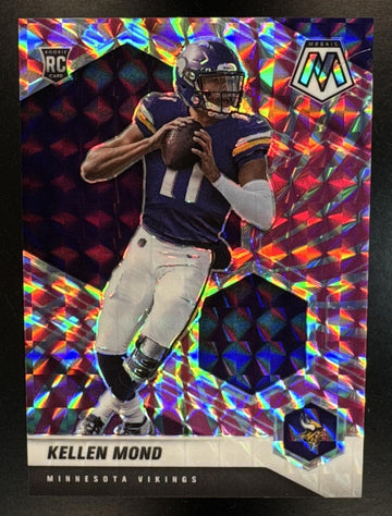 2021 Panini Mosaic Kellen Mond #321 Prizm Pink Swirl 7/11 RC Vikings