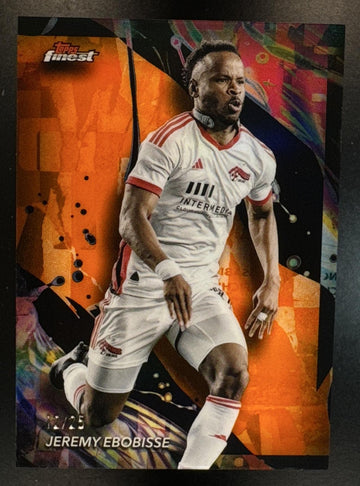 2024 Topps Finest MLS Jeremy Ebobisse #180 Orange Refractor /25 Uncommon Earthquakes