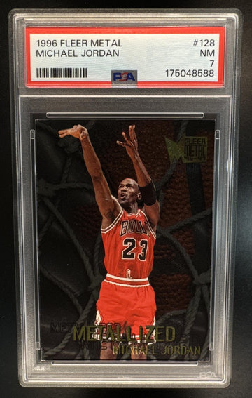 1996-97 Skybox Metal Michael Jordan #128 Bulls PSA 7