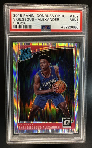 2018 Panini Donruss Optic Shai Gilgeous-Alexander #162 Shock RC PSA 9 Clippers