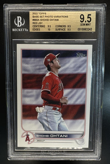 2022 Topps Shohei Ohtani Base Set Photo Variations Red JSY #660A Angels BGS 9.5