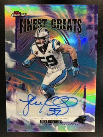 2025 Topps Finest Luke Kuechly #FGA-LK Greats Auto Refractor Panthers