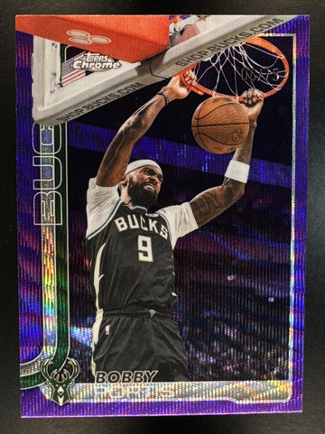 2025 Topps Chrome Update Bobby Portis #110 Purple Wave Refractor /75 Bucks