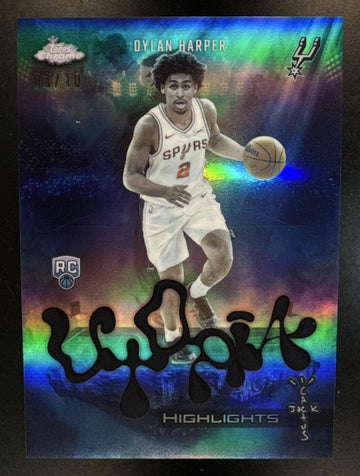 2025 Topps Chrome Cactus Jack Dylan Harper #UH-22 Utopia Black Refractor /10 RC Spurs