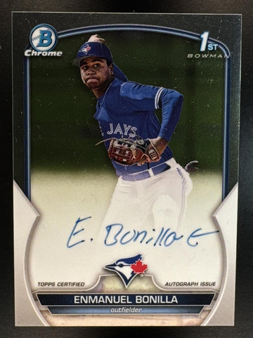 2023 Bowman Enmanuel Bonilla #CPA-EBO Chrome Auto 1st Prospect Blue Jays