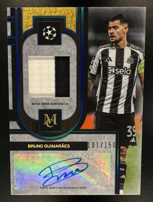 2025 Topps Museum Collection UEFA UCC Bruno Guimaraes Auto Relics Sapphire /150