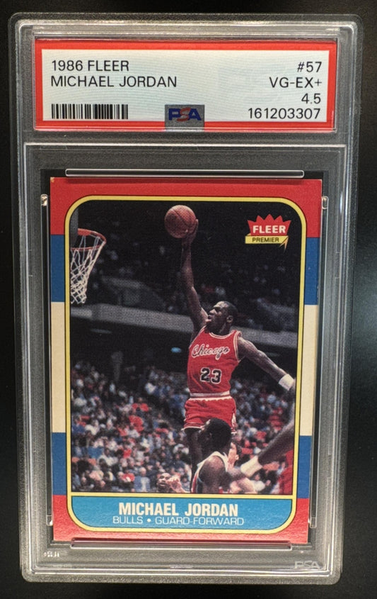 1986-87 Fleer Michael Jordan #57 RC Bulls PSA 4.5