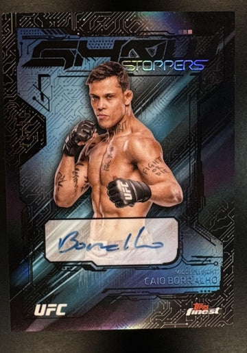 2025 Topps UFC Finest Caio Borralho #SSA-CB Showstoppers Auto Black Refractor /25