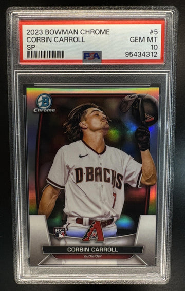 2023 Bowman Chrome Corbin Carroll SP #5 RC Diamondbacks PSA 10