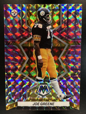 2022 Panini Mosaic Joe Greene #168 Mosaic Pink Swirl 4/11 Steelers