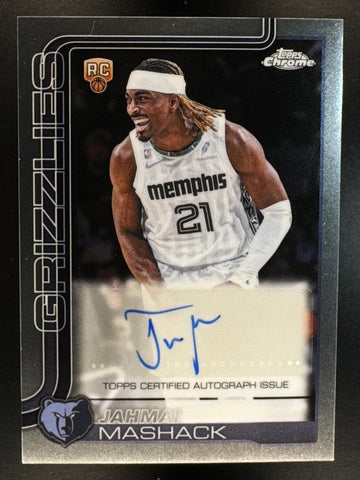 2025-26 Topps Chrome Update Jahmai Mashack #TCA-JMA Auto RC Grizzlies