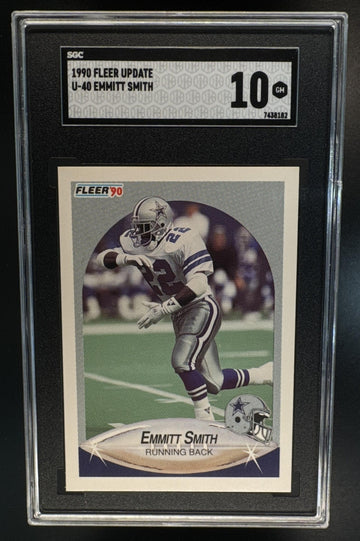 1990 Fleer Update Emmitt Smith #U-40 RC Cowboys SGC 10