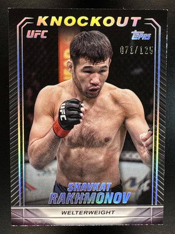 2024 Topps Knockout UFC Shavkat Rakhmonov #63 Holo Silver 71/125