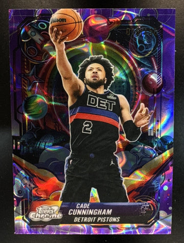 2025 Topps Cosmic Chrome Cade Cunningham #PRP-5 Propulsion Purple Refractor /150 Pistons