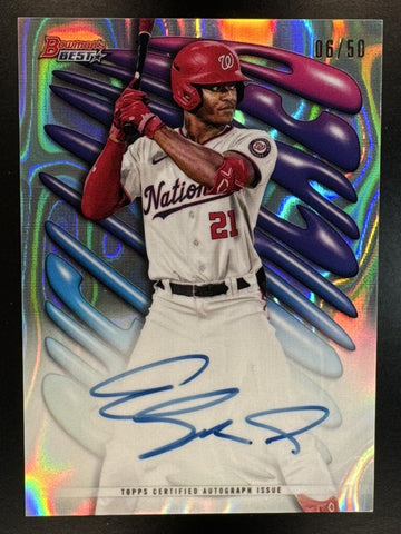2023 Bowman's Best Elijah Green #SHA-EG Shellacked Auto Lava Refractor /50 Nationals