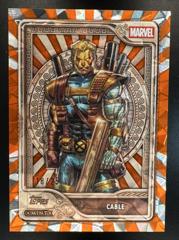 2026 Topps Mint Marvel Cable #38 Bronze Orange Diamante Foil 18/25
