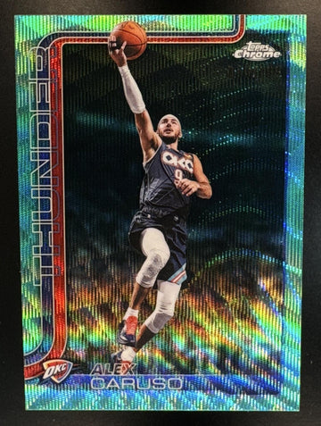 2025 Topps Chrome Update Alex Caruso #131 Aqua Ray Wave Refractor /199