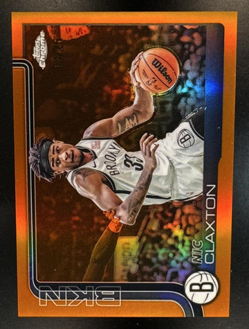 2025-26 Topps Chrome Nic Claxton #27 Orange Refractor 13/25 Nets