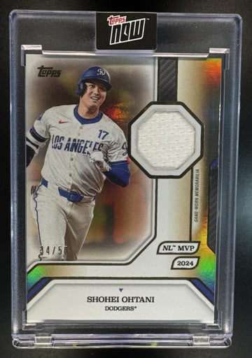 2025 Topps MVP Collection Shohei Ohtani #15-R Relics Gold Foil 34/50 MEM Dodgers