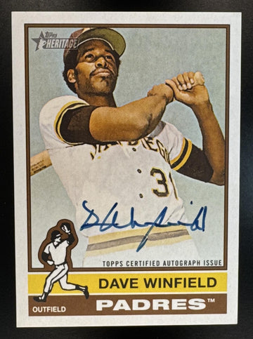 2025 Topps Heritage Dave Winfield #ROA-DW Real One Auto Padres