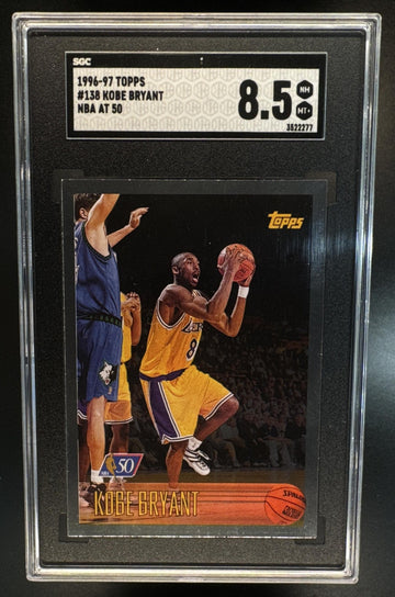 1996-97 Topps Kobe Bryant #138 NBA at 50 RC Lakers SGC 8.5