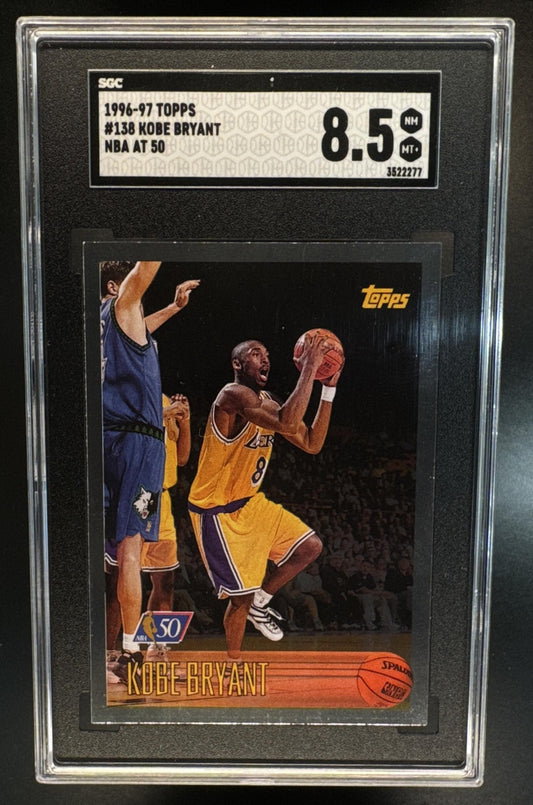 1996-97 Topps Kobe Bryant #138 NBA at 50 RC Lakers SGC 8.5